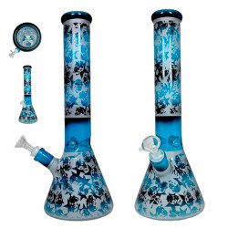 Bong de Vidrio Calavera Azul  GDE BNG 075