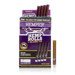 Hemper Roll + Glass Tips Mini Size x4