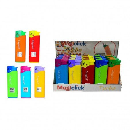 Encendedor Magiclick Turbo Engomado Colores x 15
