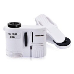 Lupa Microscopio c/ Pinza y Luz TL37