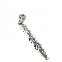 Pipa Metal Calavera Plateada PAG 052