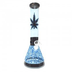 Bong de Vidrio Azul Canabis GDE BNG 052C