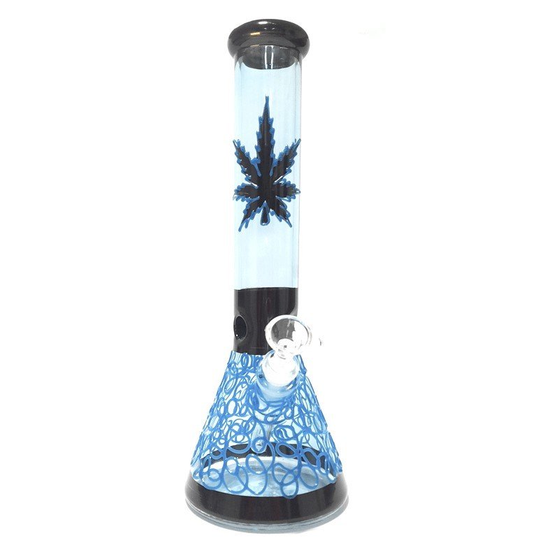 Bong de Vidrio Azul Canabis GDE BNG 052C