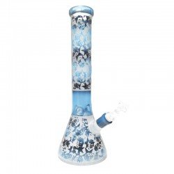 Bong de Vidrio Calavera Azul  GDE BNG 075