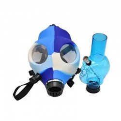 Mascara Bong Ojos Azul y Blanca