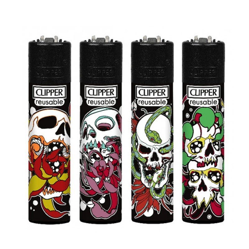 Clipper skulls  And Flowers  x24