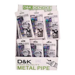 Pipa Vidrio Calavera Cromada DK 8182