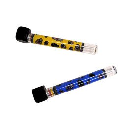 Pipa Vidrio Dibujo Calavera PVD 016