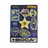 Plancha Stickers Vinilo Blanco Boca