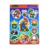 Plancha Stickers Vinilo Blanco Mario