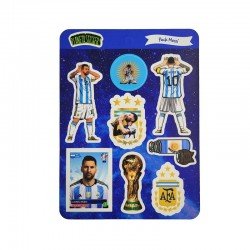 Plancha Stickers Vinilo Blanco Pack Messi