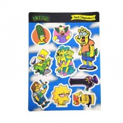 Plancha Stickers Vinilo Blanco Pack Simpsons 2
