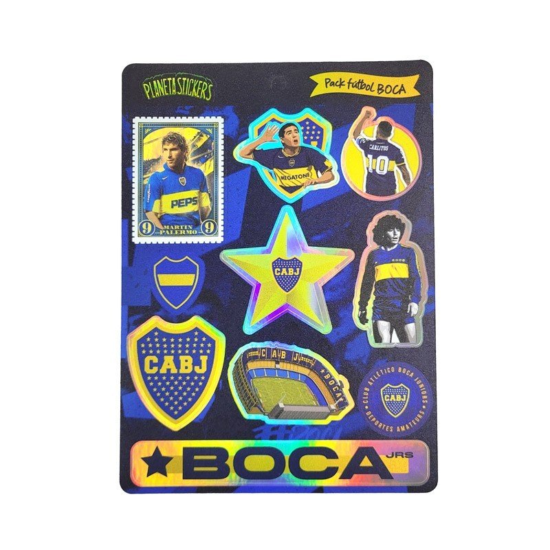 Plancha Stickers Vinilo Tornasolado Boca