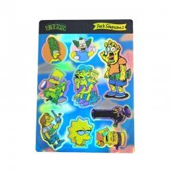 Plancha Stickers Vinilo Tornasolado Simpsons 2