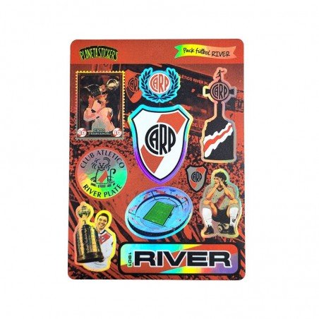 Plancha Stickers Vinilo Tornasolado River